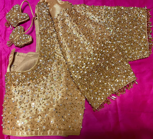 Aari Maggam work Party blouse 38"-44"|PrincessCut Non-Padded