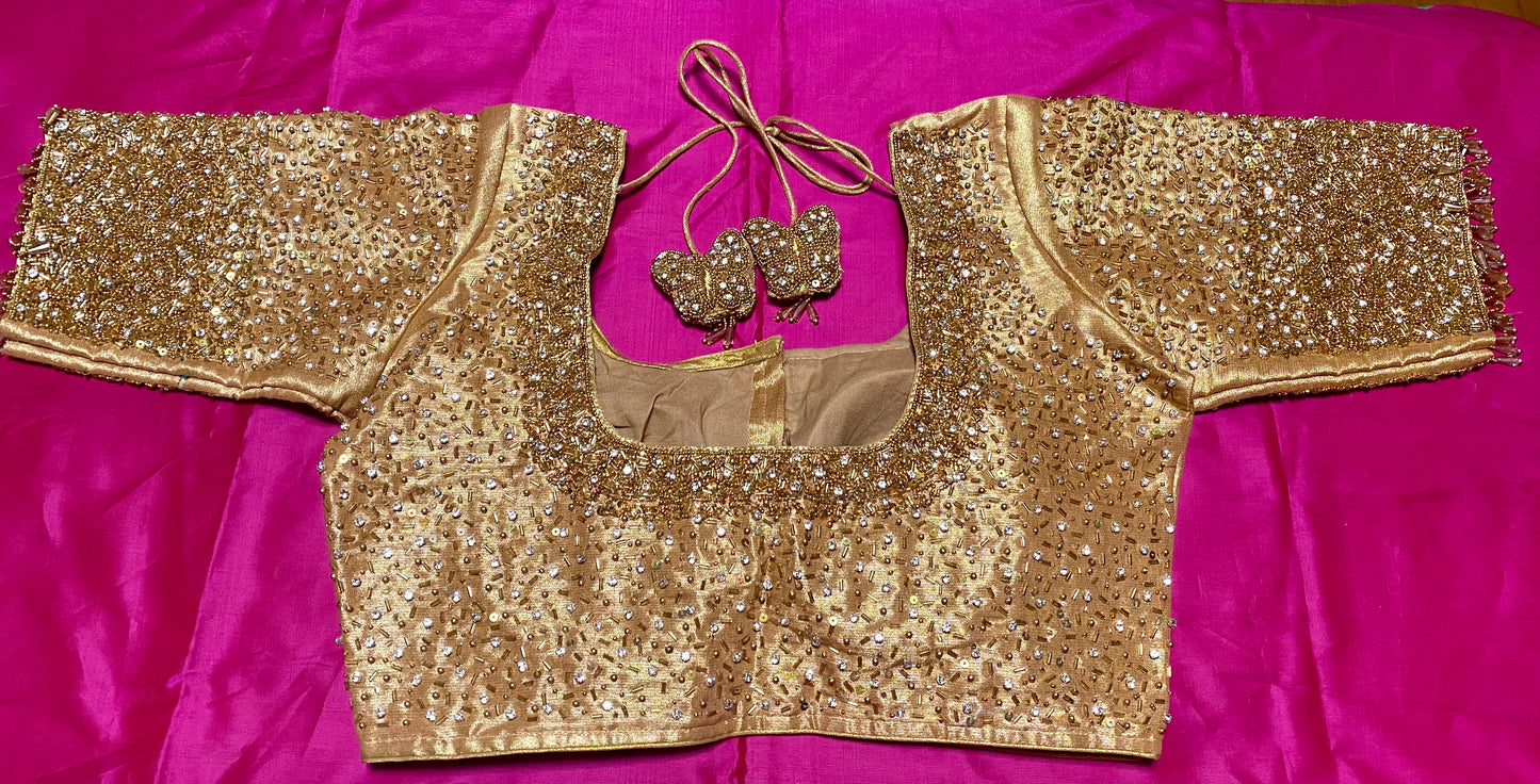 Aari Maggam work Party blouse 38"-44"|PrincessCut Non-Padded