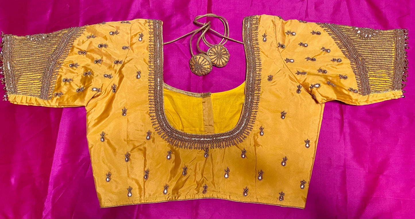 Aari Maggam work blouse |PrincessCut Non-Padded | Fits 38”- 44”