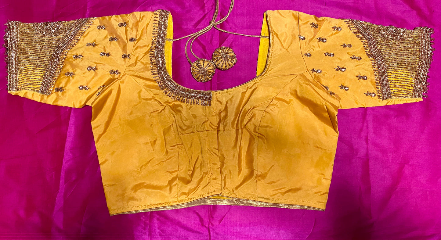 Aari Maggam work blouse |PrincessCut Non-Padded | Fits 38”- 44”
