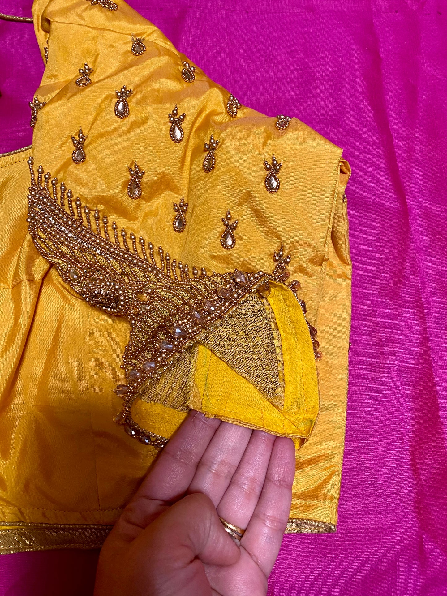Aari Maggam work blouse |PrincessCut Non-Padded | Fits 38”- 44”