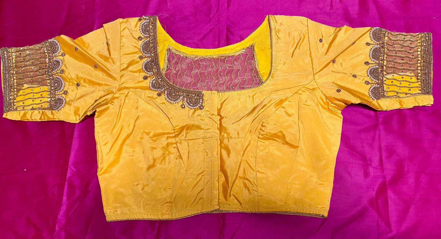Maggam Aari work blouse |PrincessCut Non-Padded | Fits 38”- 44”