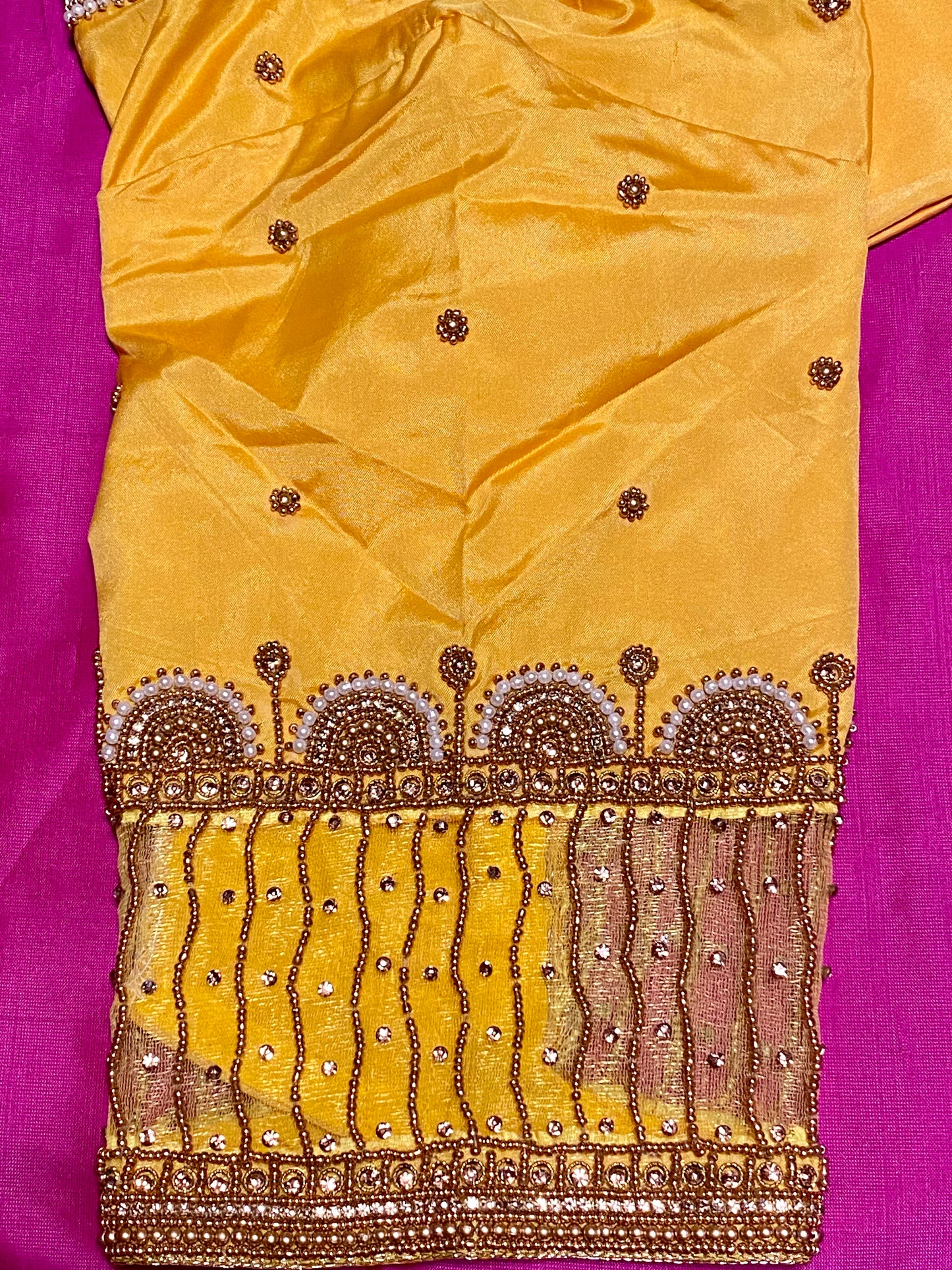 Maggam Aari work blouse |PrincessCut Non-Padded | Fits 38”- 44”