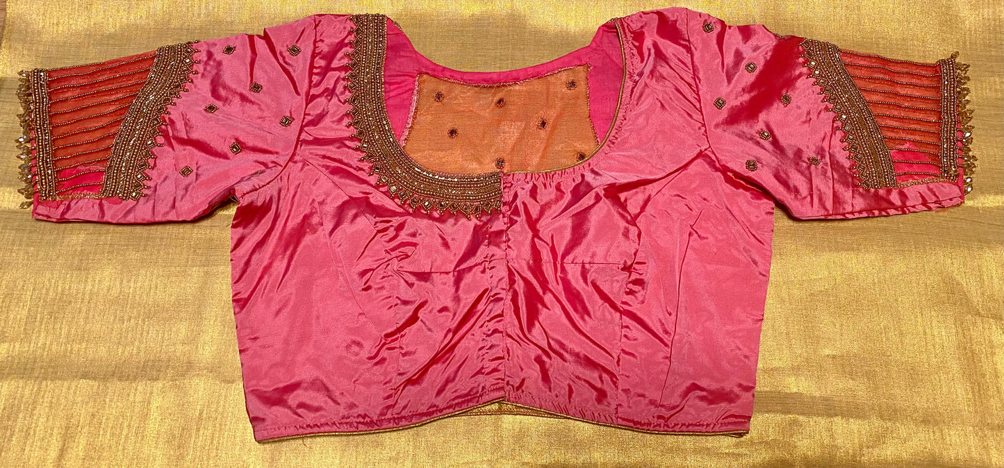 Maggam Aari work blouse |PrincessCut Non-Padded | Fits 38”- 44”