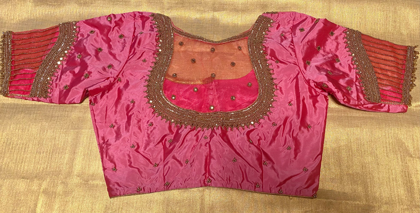 Maggam Aari work blouse |PrincessCut Non-Padded | Fits 38”- 44”