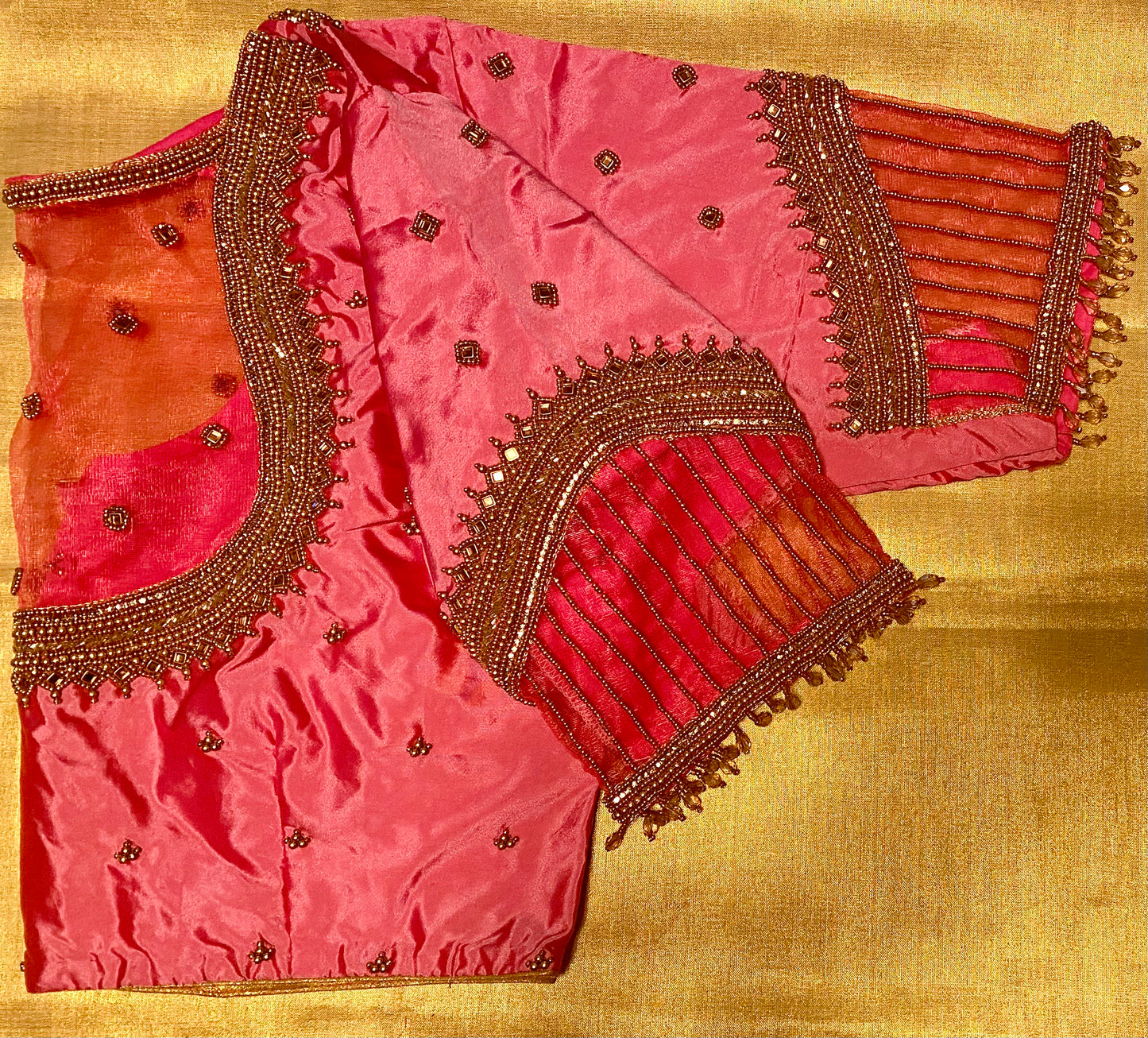 Maggam Aari work blouse |PrincessCut Non-Padded | Fits 38”- 44”
