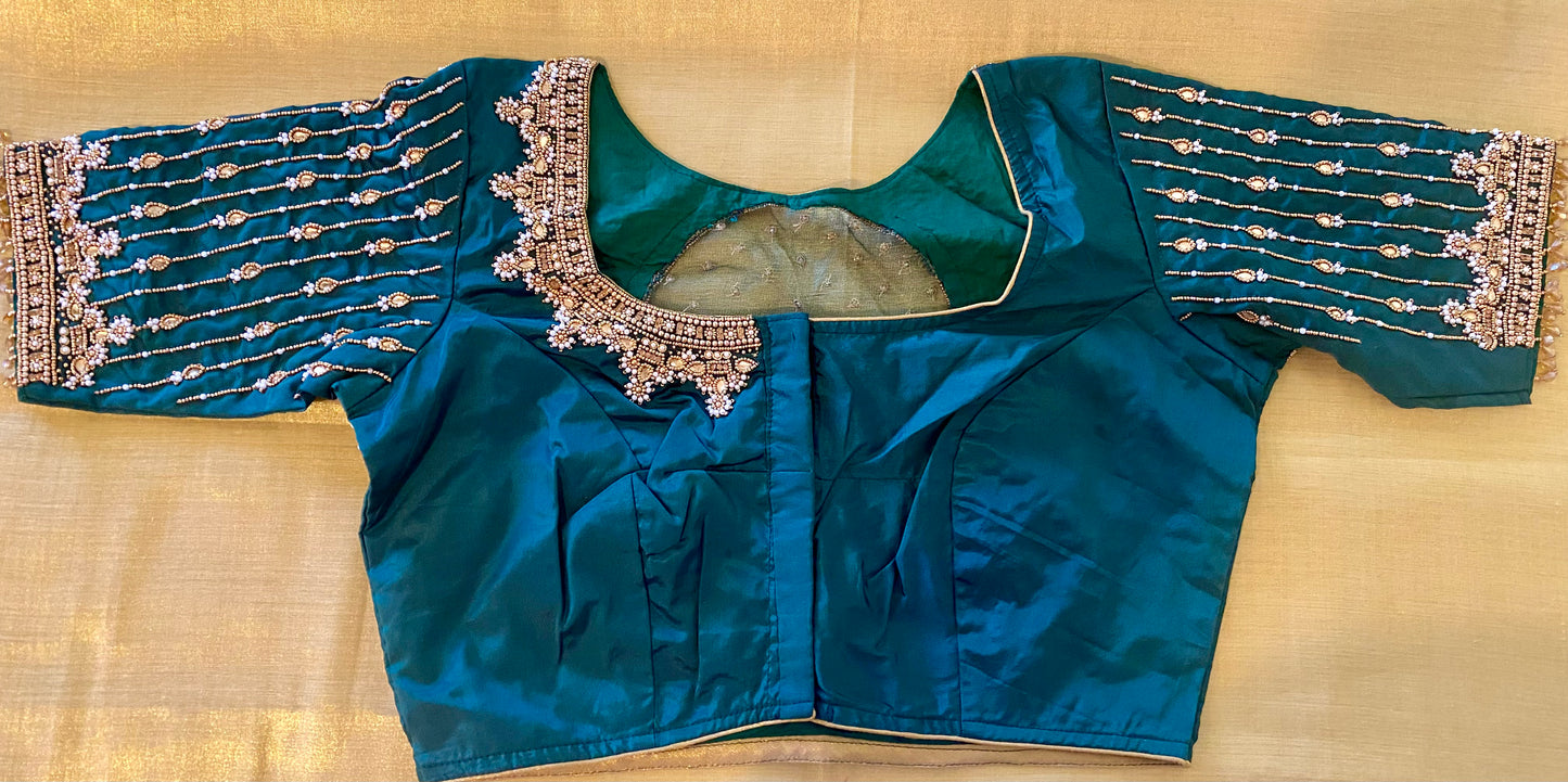 Maggam Aari work blouse |PrincessCut Non-Padded | Fits 38”- 44”