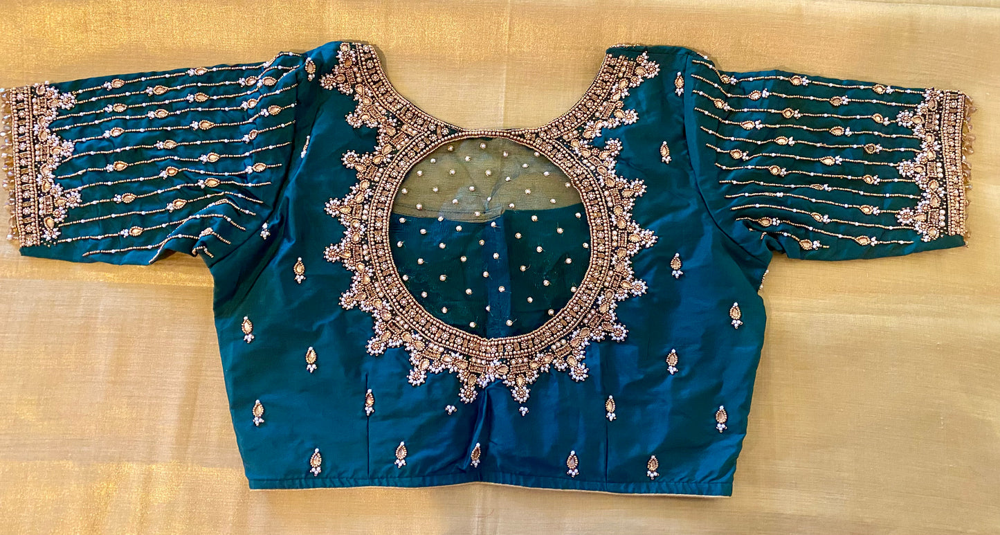 Maggam Aari work blouse |PrincessCut Non-Padded | Fits 38”- 44”