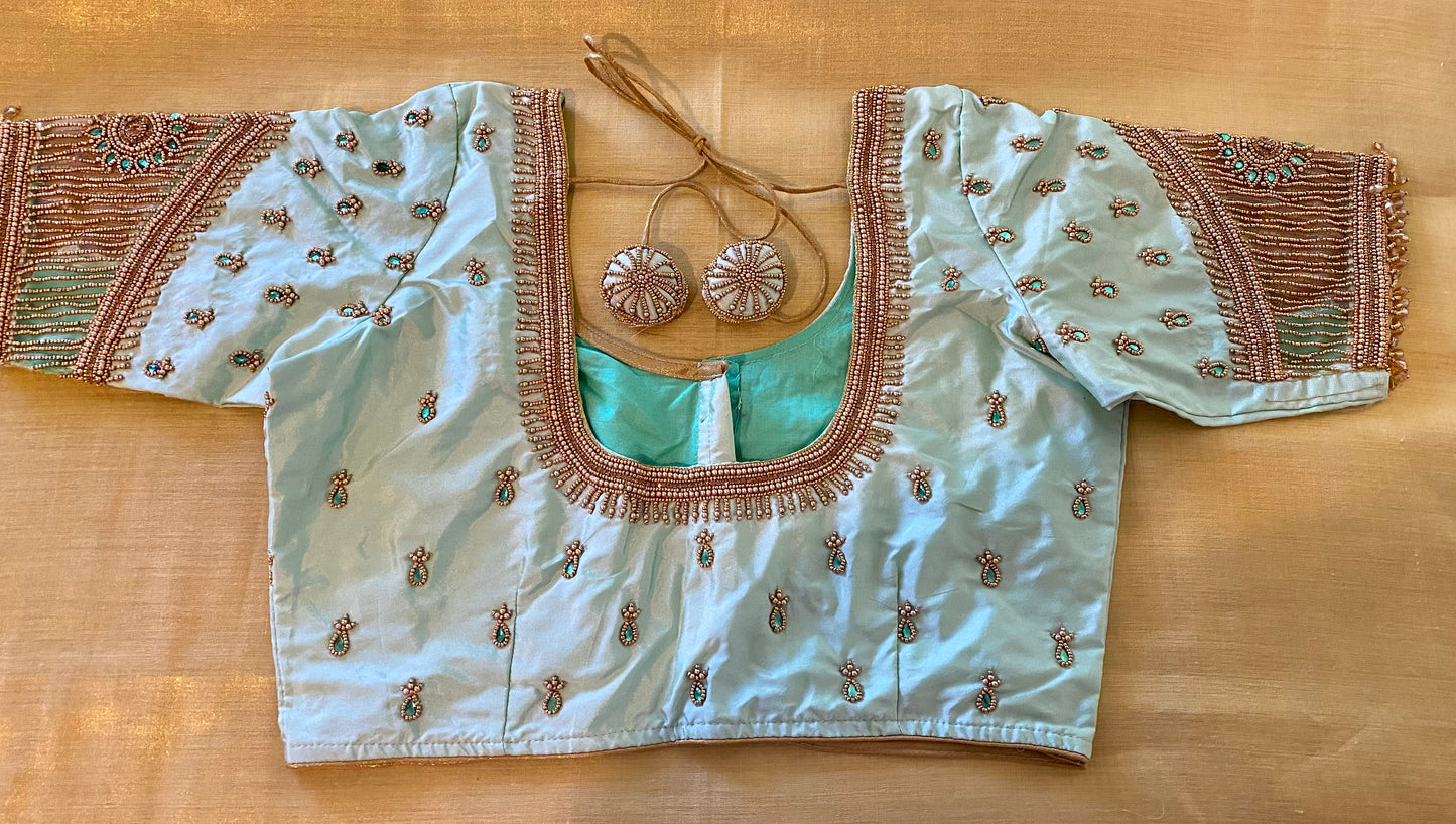 Maggam Aari work blouse |PrincessCut Non-Padded | Fits 38”- 44”