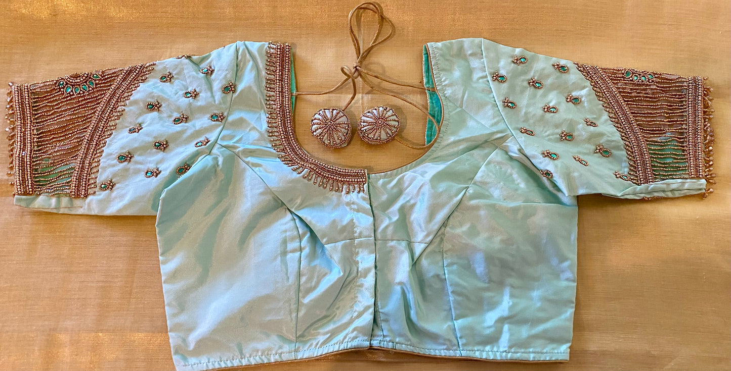 Maggam Aari work blouse |PrincessCut Non-Padded | Fits 38”- 44”