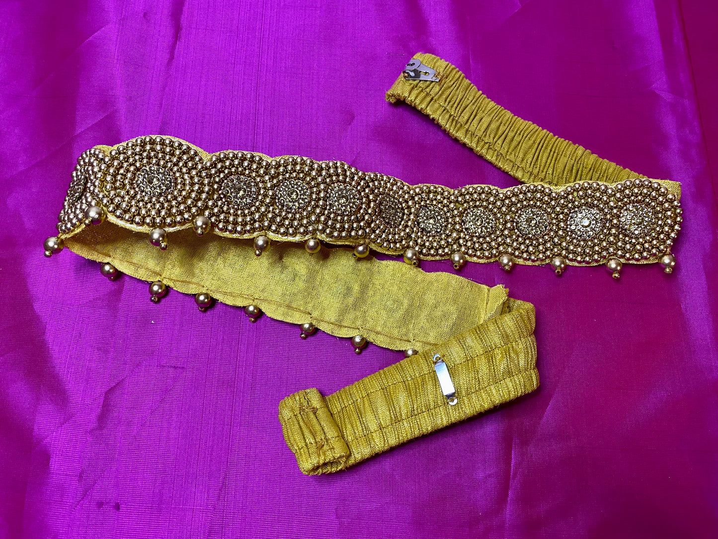Aari Maggam work Belt | Gold| Size- 24"-40"
