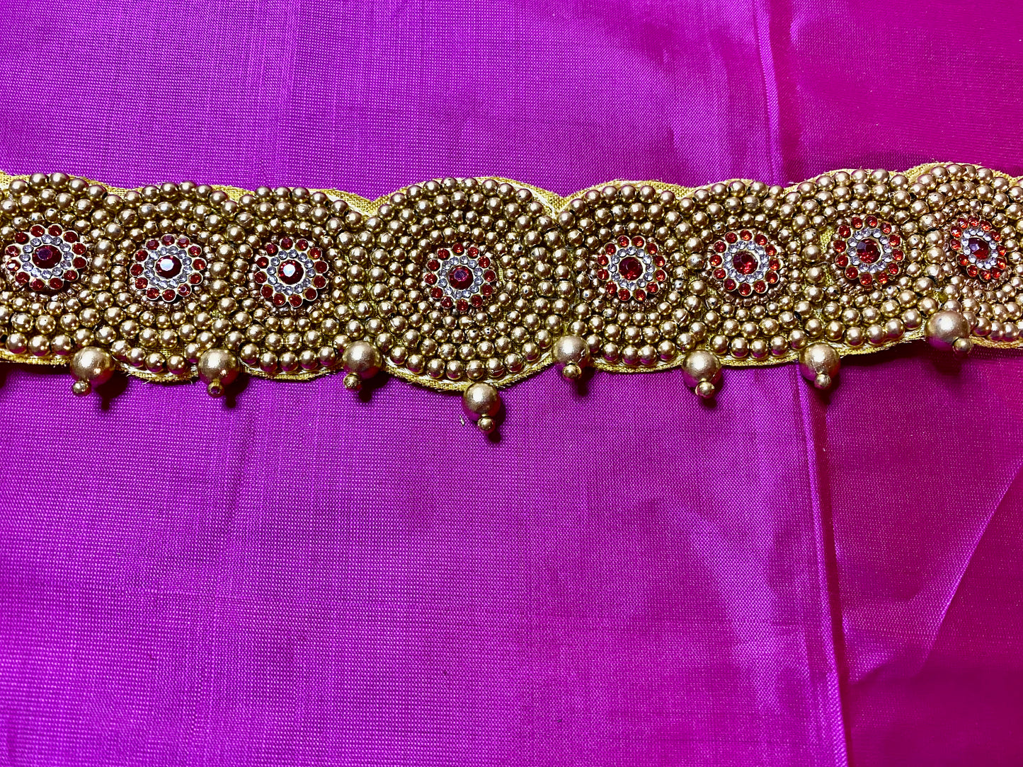 Aari Maggam work Belt | Gold| Size- 24"-40"