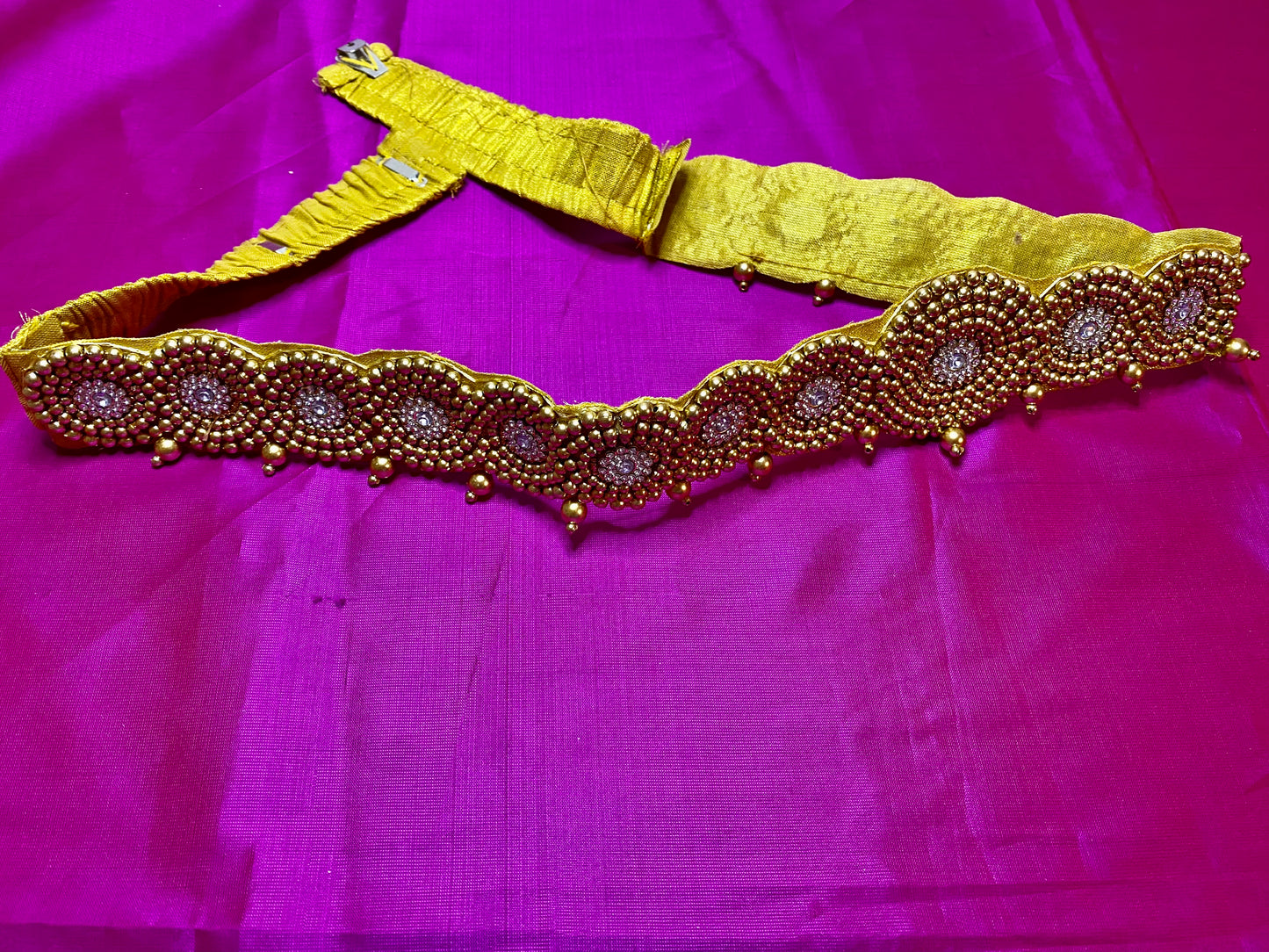 Aari Maggam work Belt |Gold |Size- 26"- 36"