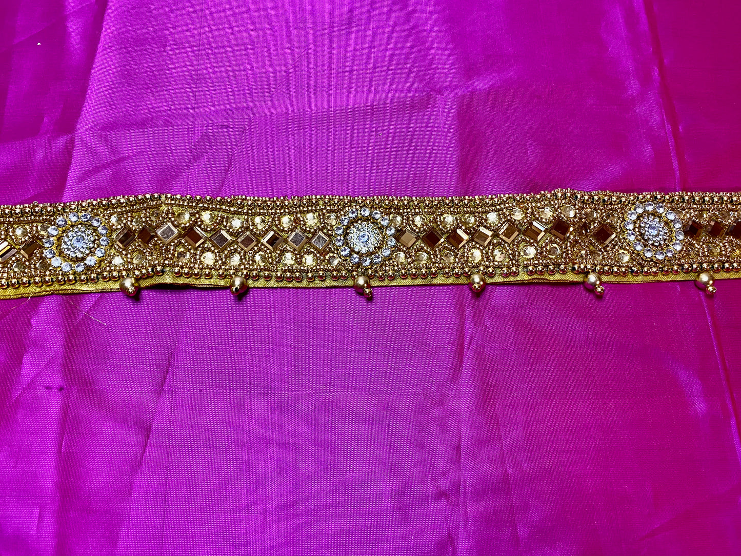 Aari Maggam work Belt|Gold |Size- 24"- 36"