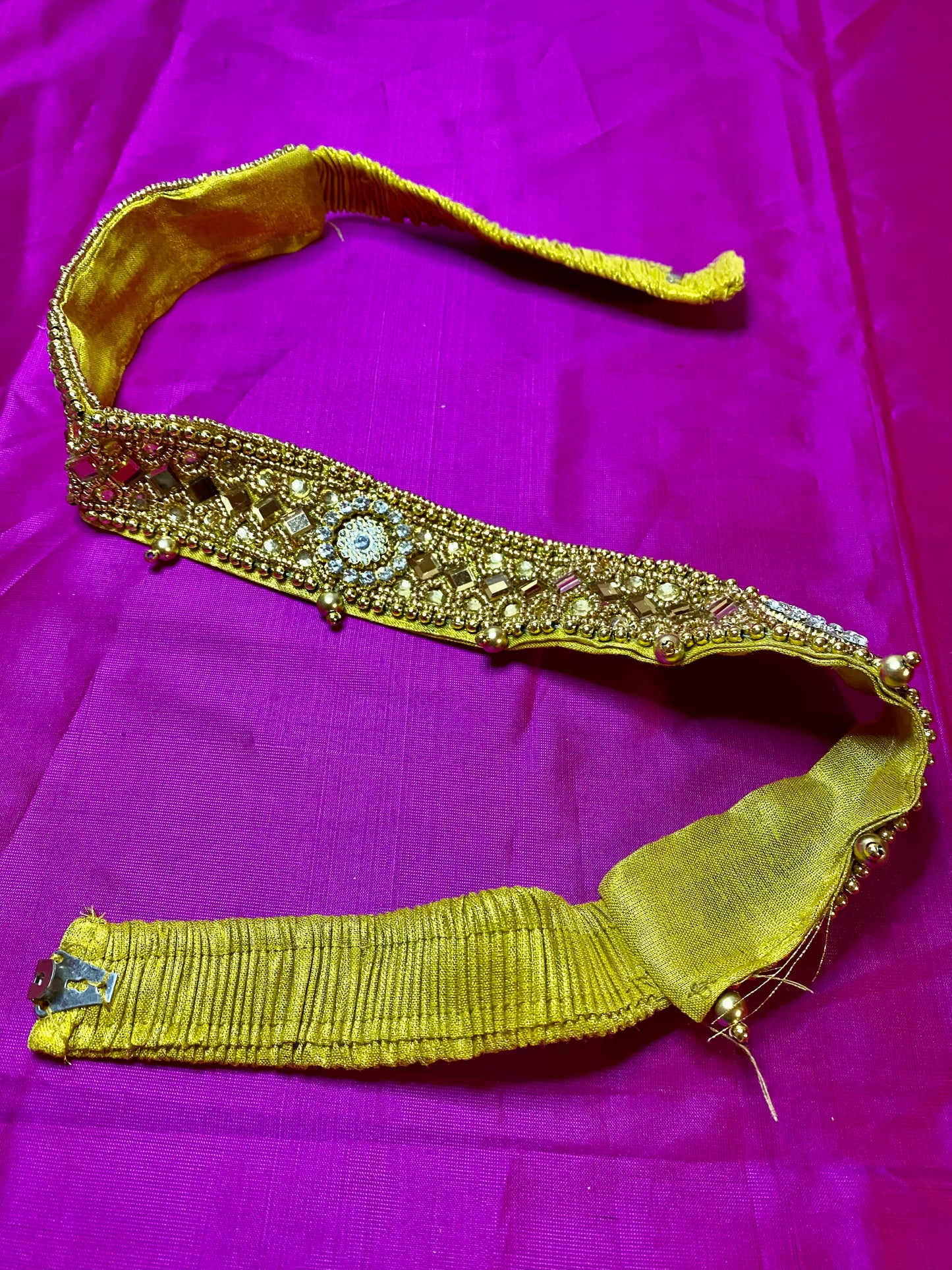 Aari Maggam work Belt|Gold |Size- 24"- 36"