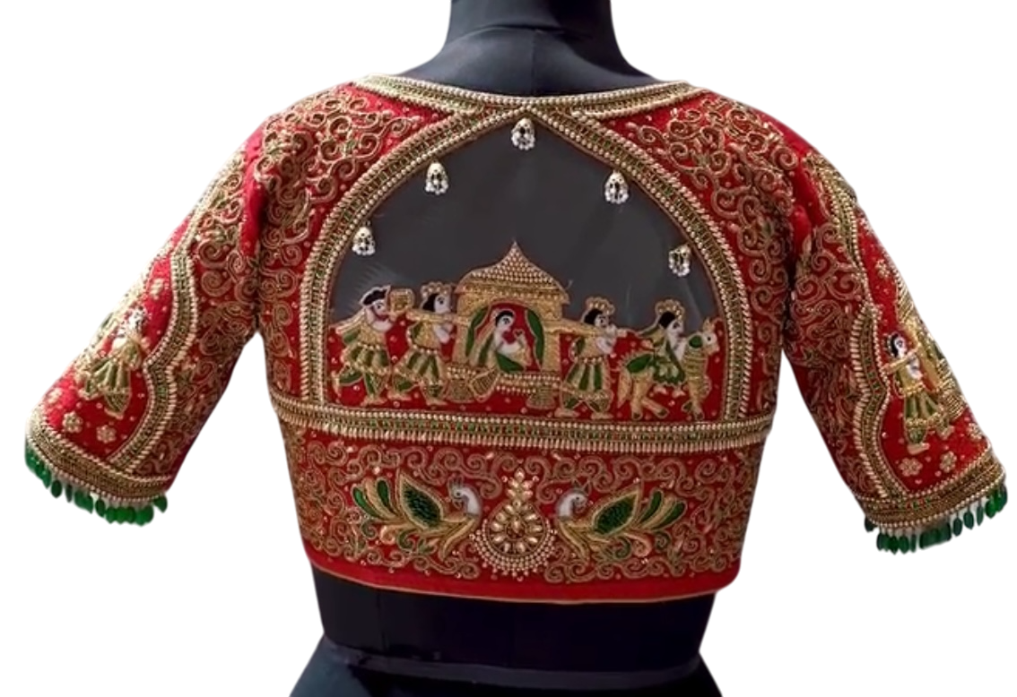 Bridal Doli Design Maggam Aari blouse |PrincessCut Padded 38"-42"