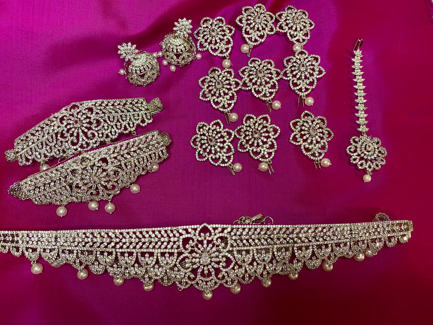 AD Bridal Set |Rhodium Finish |Multilayer