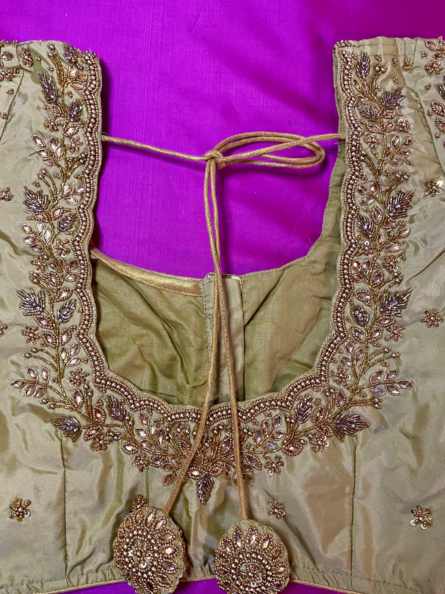 Maggam Aari work blouse |PrincessCut Non-Padded | Fits 38”- 44”