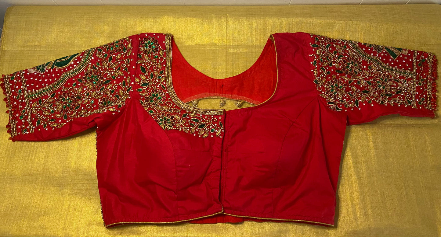 Bridal Doli Design Maggam Aari blouse |PrincessCut Padded 38"