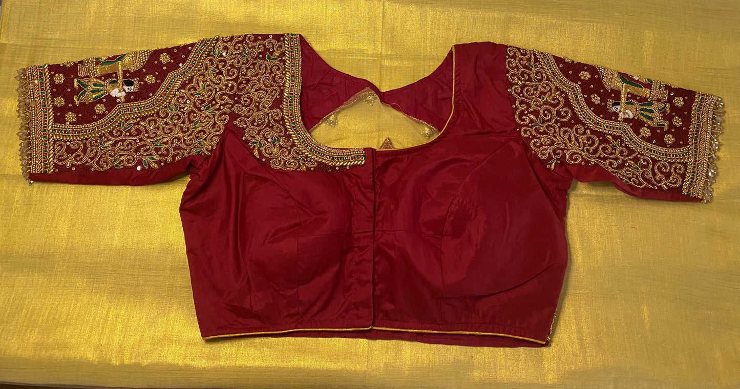 Bridal Doli Design Maggam Aari blouse |PrincessCut Padded 38"-42"