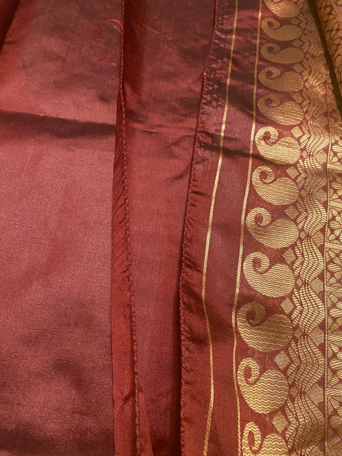 Saree with Stitched blouse(38"-42")|Kanjivaram Style|Soft LichiSilk|Fall ,Pico/overlock done (Copy)