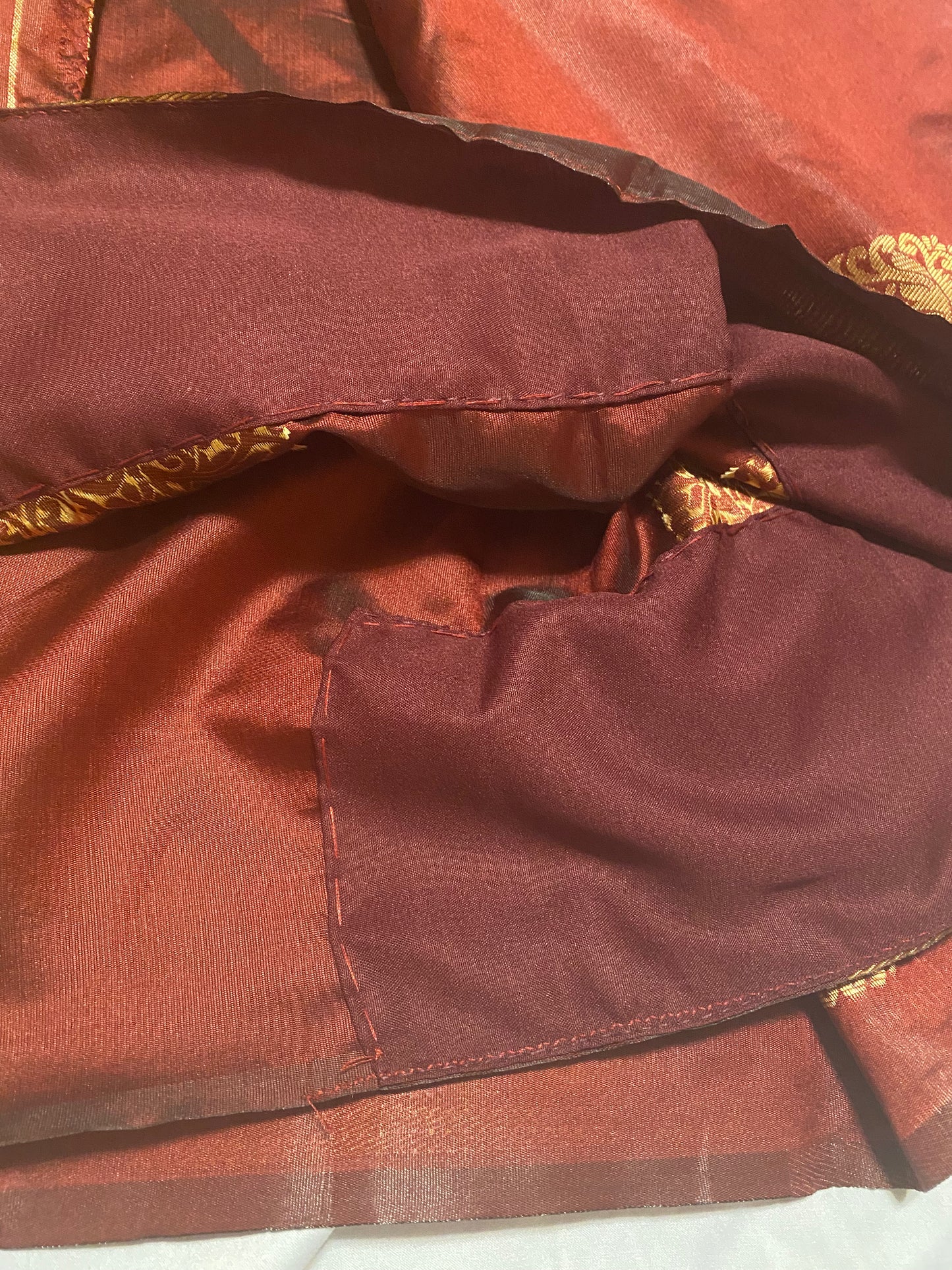 Saree with Stitched blouse(38"-42")|Kanjivaram Style|Soft LichiSilk|Fall ,Pico/overlock done (Copy)