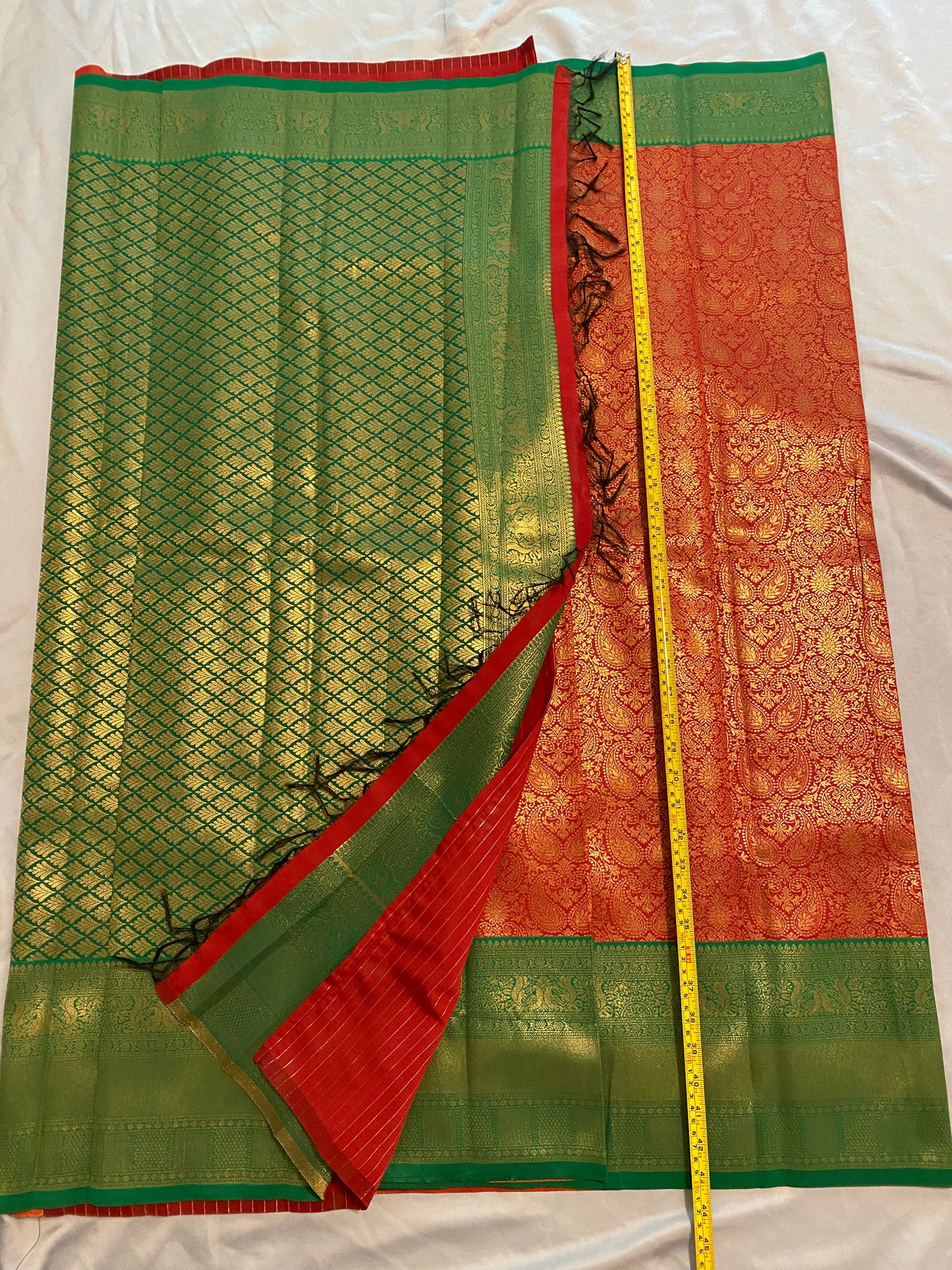 Pattu style Saree with Readymade Maggam Aari blouse|PrincessCut|Fits 36"-42”|Wedding Embroidered Blouse|Saree with stitched blouse Fall Pico