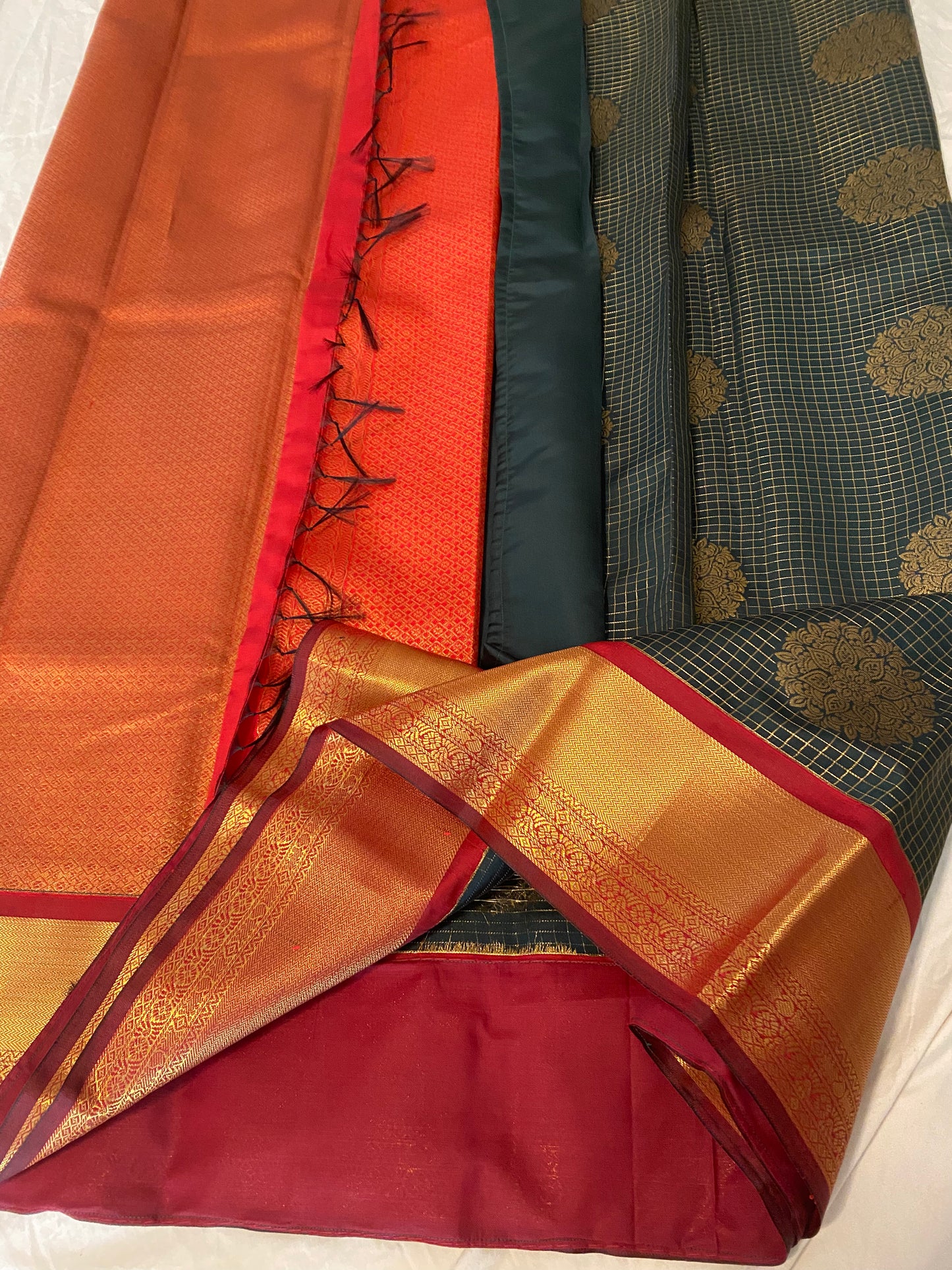 Pattu style Mix Silk Saree with Readymade Maggam Aari blouse|PrincessCut|Fits 36"-42”|Wedding Embroidered Blouse|Saree with stitched blouse Fall Pico
