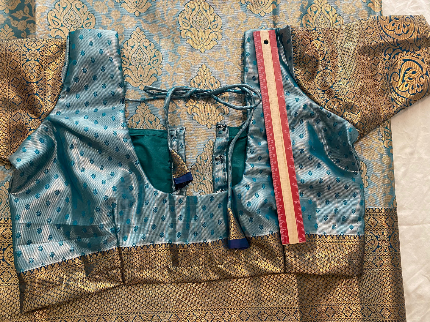 Mix Silk Saree with Stitched blouse|Kanjivaram Pattu style mix silk saree |Saree with readymade blouse|Fall ,Pico/overlock done