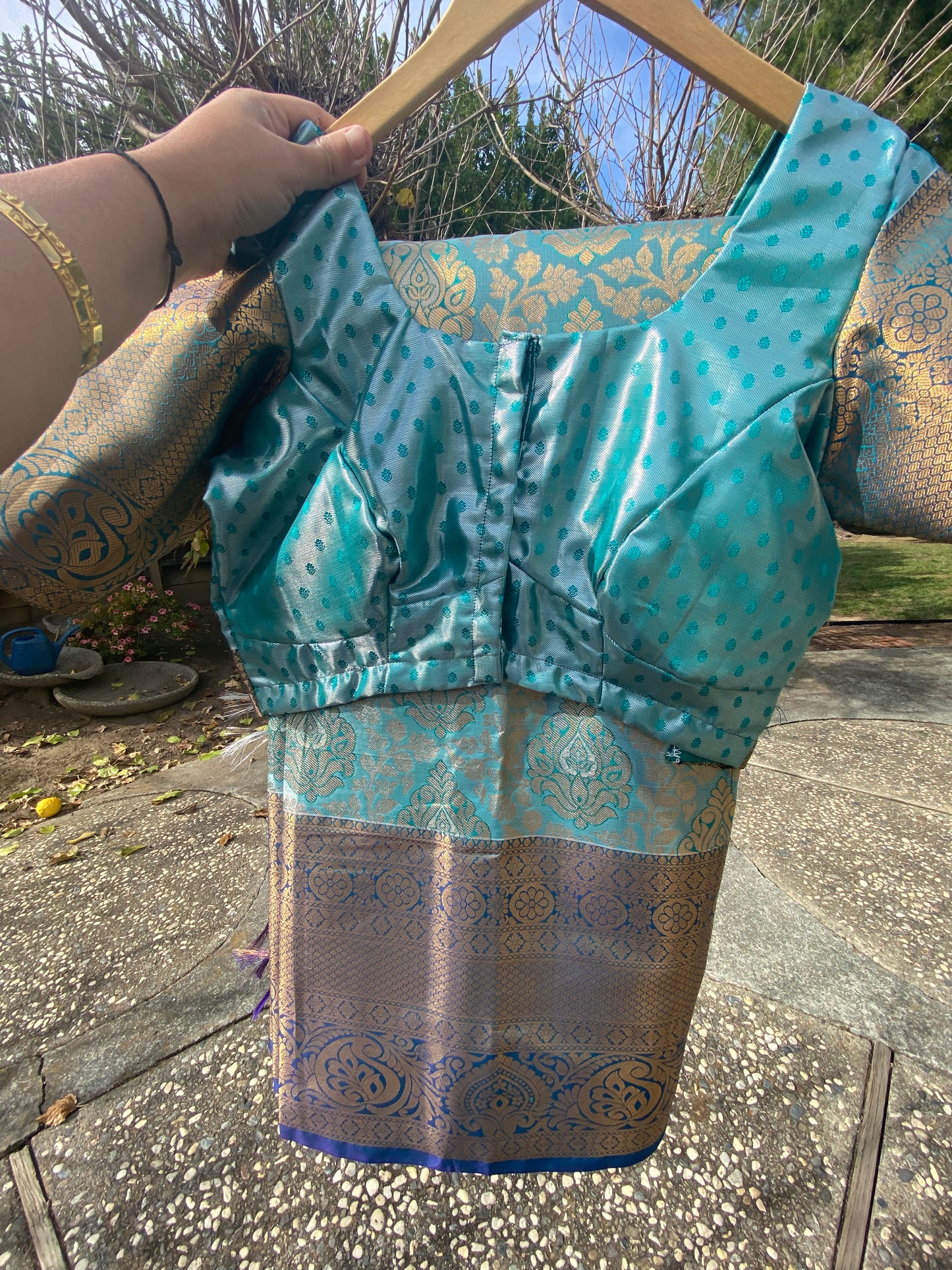 Mix Silk Saree with Stitched blouse|Kanjivaram Pattu style mix silk saree |Saree with readymade blouse|Fall ,Pico/overlock done