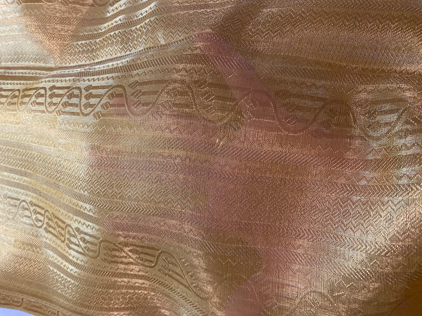 Tissue saree |Kanjivaram style| Saree with stitched Blouse and matching saree blouse|Padded fits bust 38"- 42"