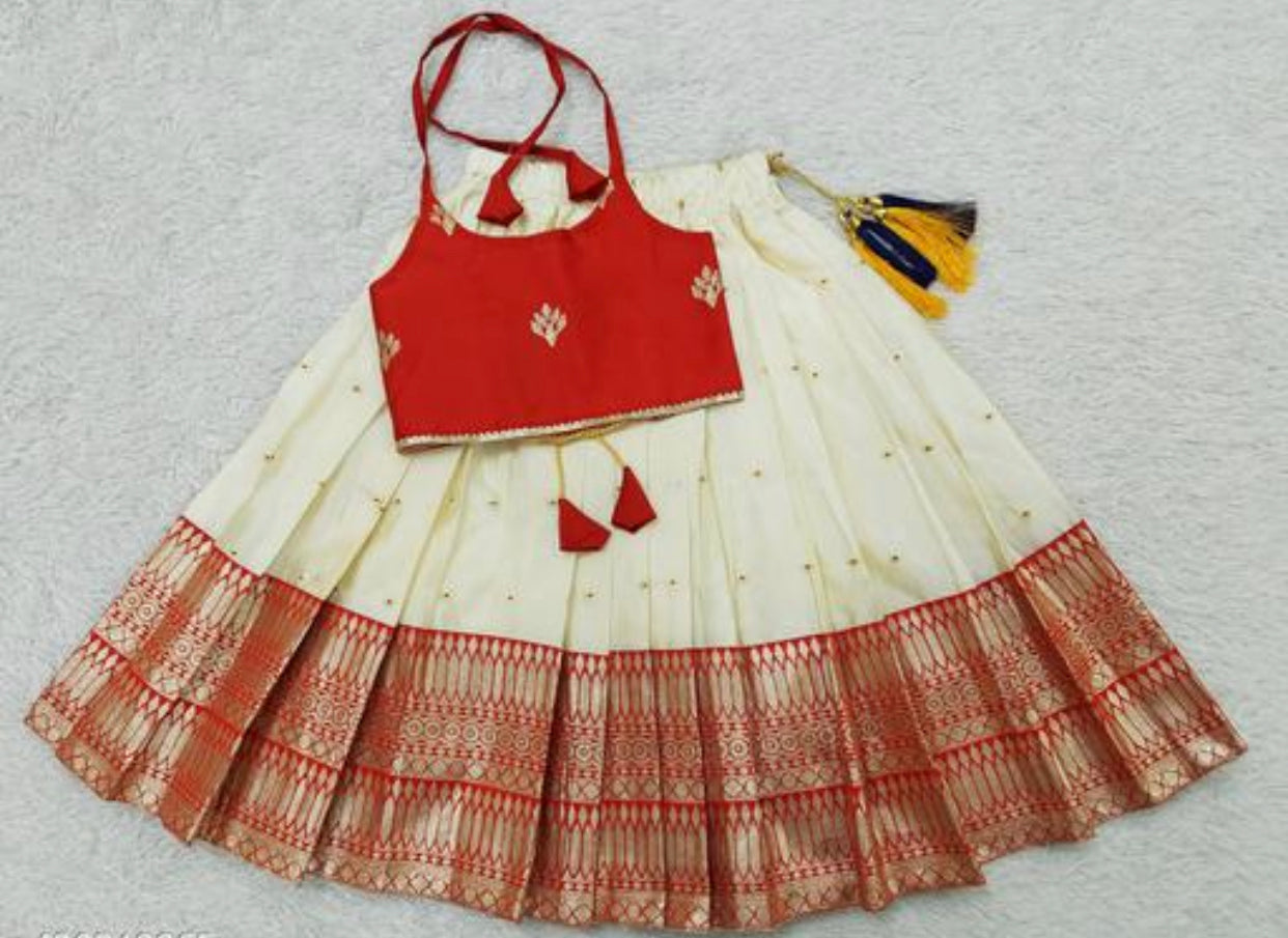 PattuPavadai|South Indian Traditional Pattu Pavadai| Lehenga Choli For baby Girls