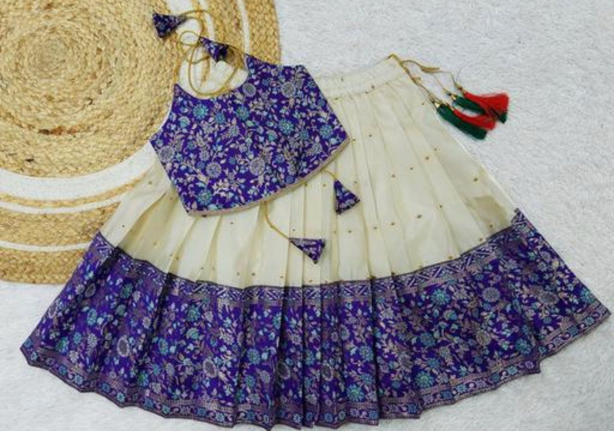 PattuPavadai|South Indian Traditional Pattu Pavadai| Lehenga Choli For baby Girls