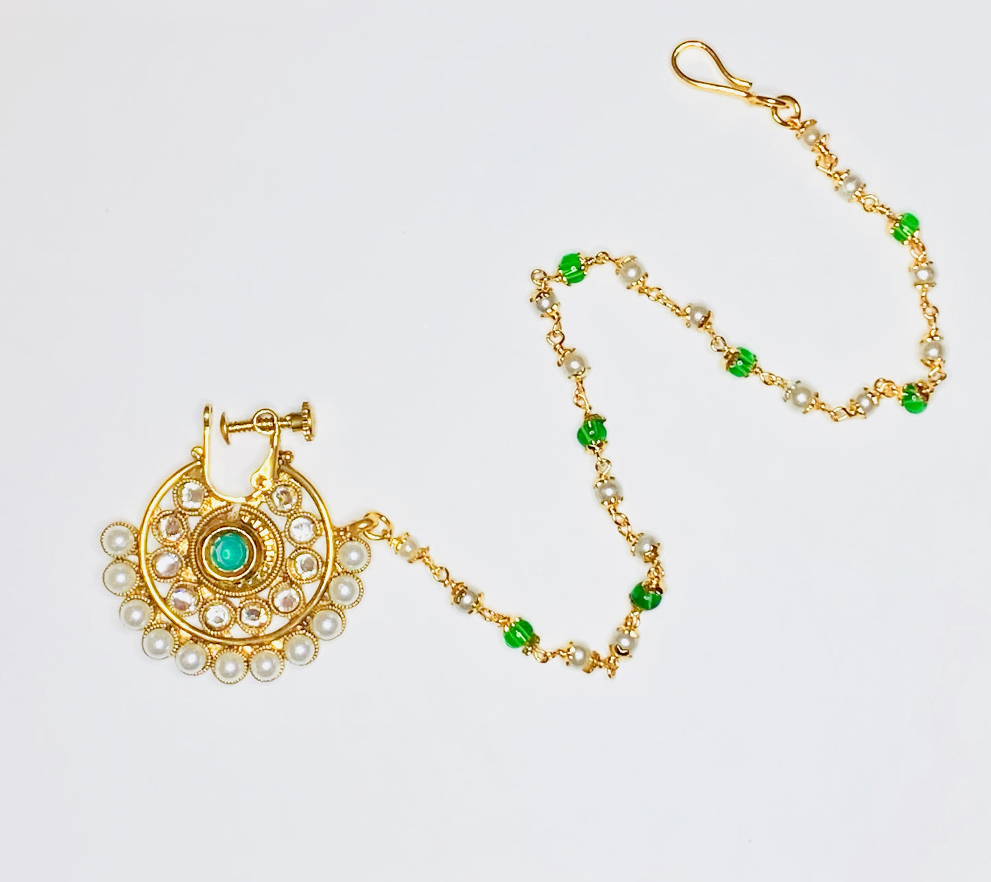 Pearl and Kundan Nath |Nose Ring|Nose pin
