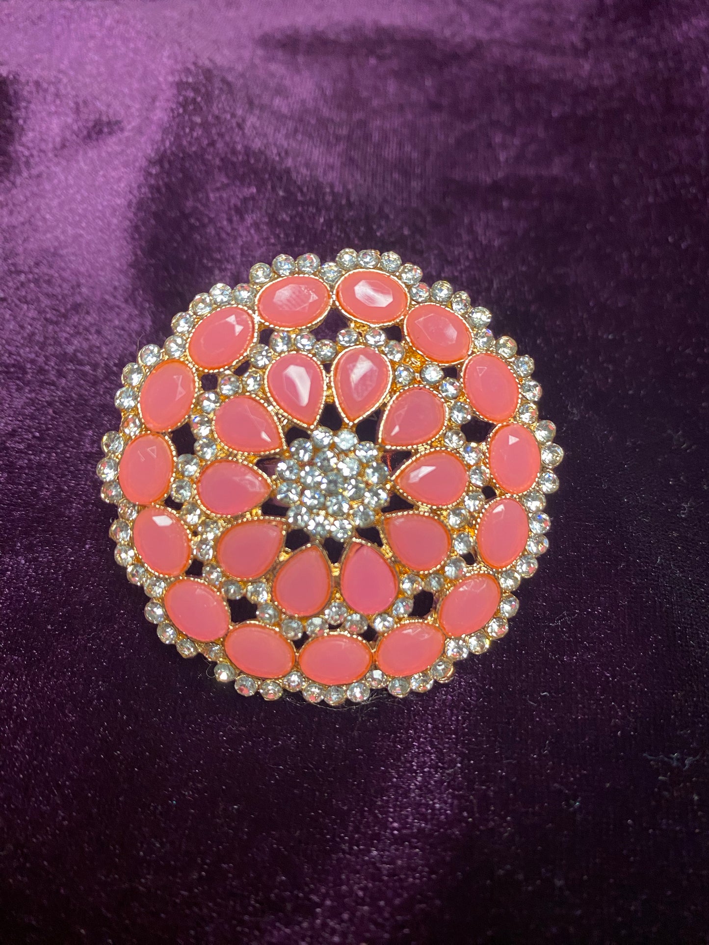 Stone and Faux Kundan Finger Ring | Big size