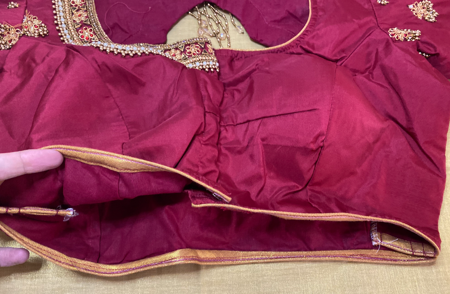 Maggam Aari work blouse |PrincessCut Padded |Readymade Fits 38”- 44”