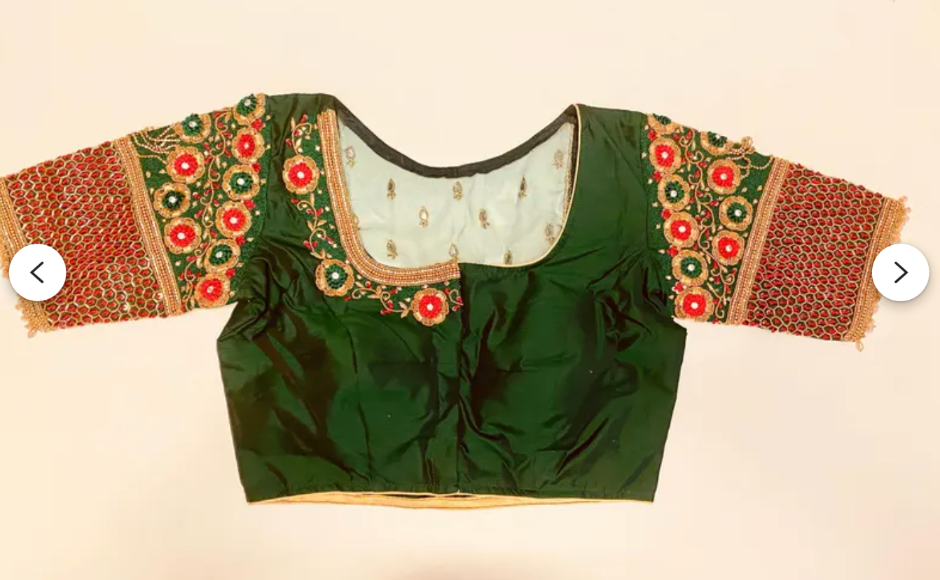 Gold Tissue Saree with Readymade Maggam Aari blouse|Fits 36"-42”||Kanjivaram style Gold Saree