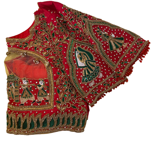 Bridal Doli Design  Maggam Aari blouse |PrincessCut Padded 38"