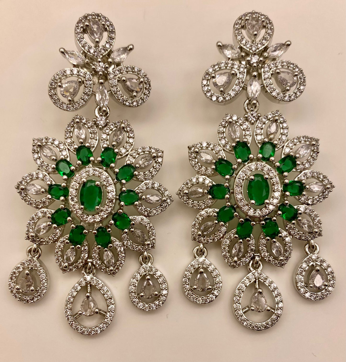 AD Multilayer Set| Rhodium Finish| Green
