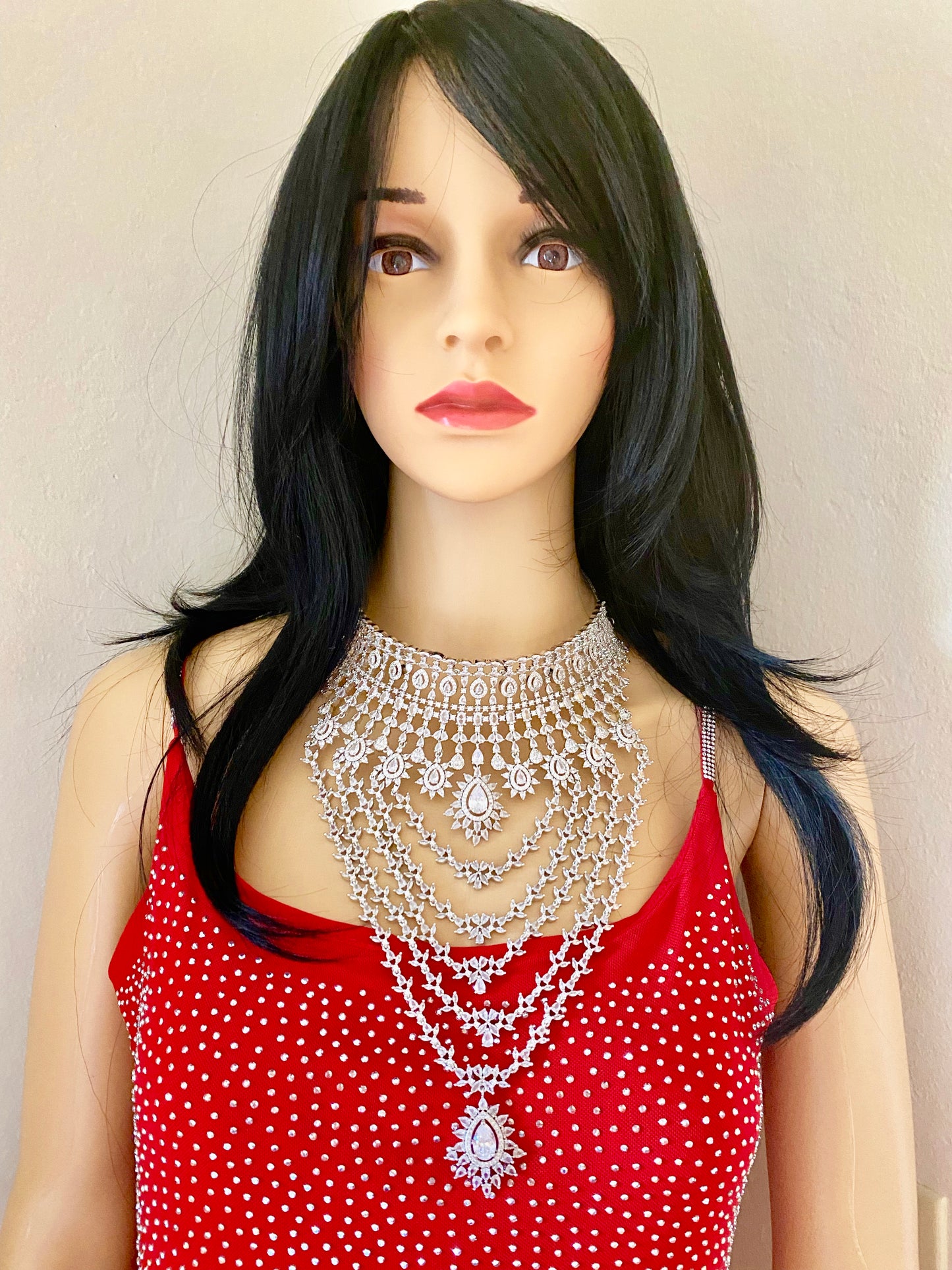 AD Choker with 5 layer Necklace