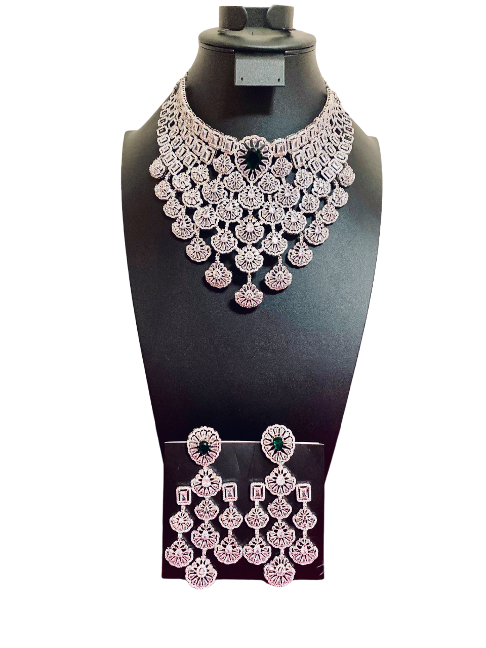 AD Bridal Choker| Rhodium Finish
