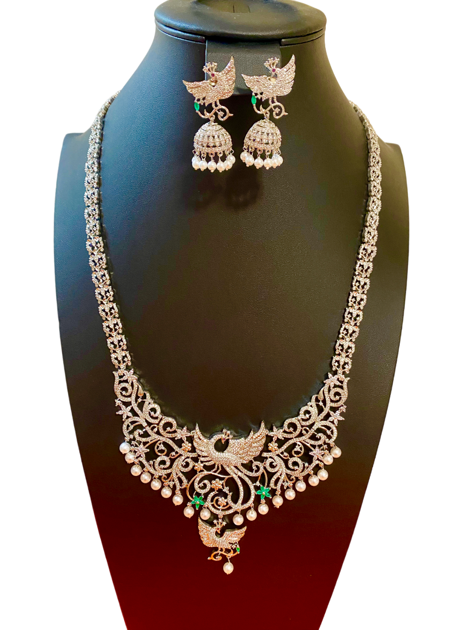 AD South Indian Haaram|2 Peacock|Long Size