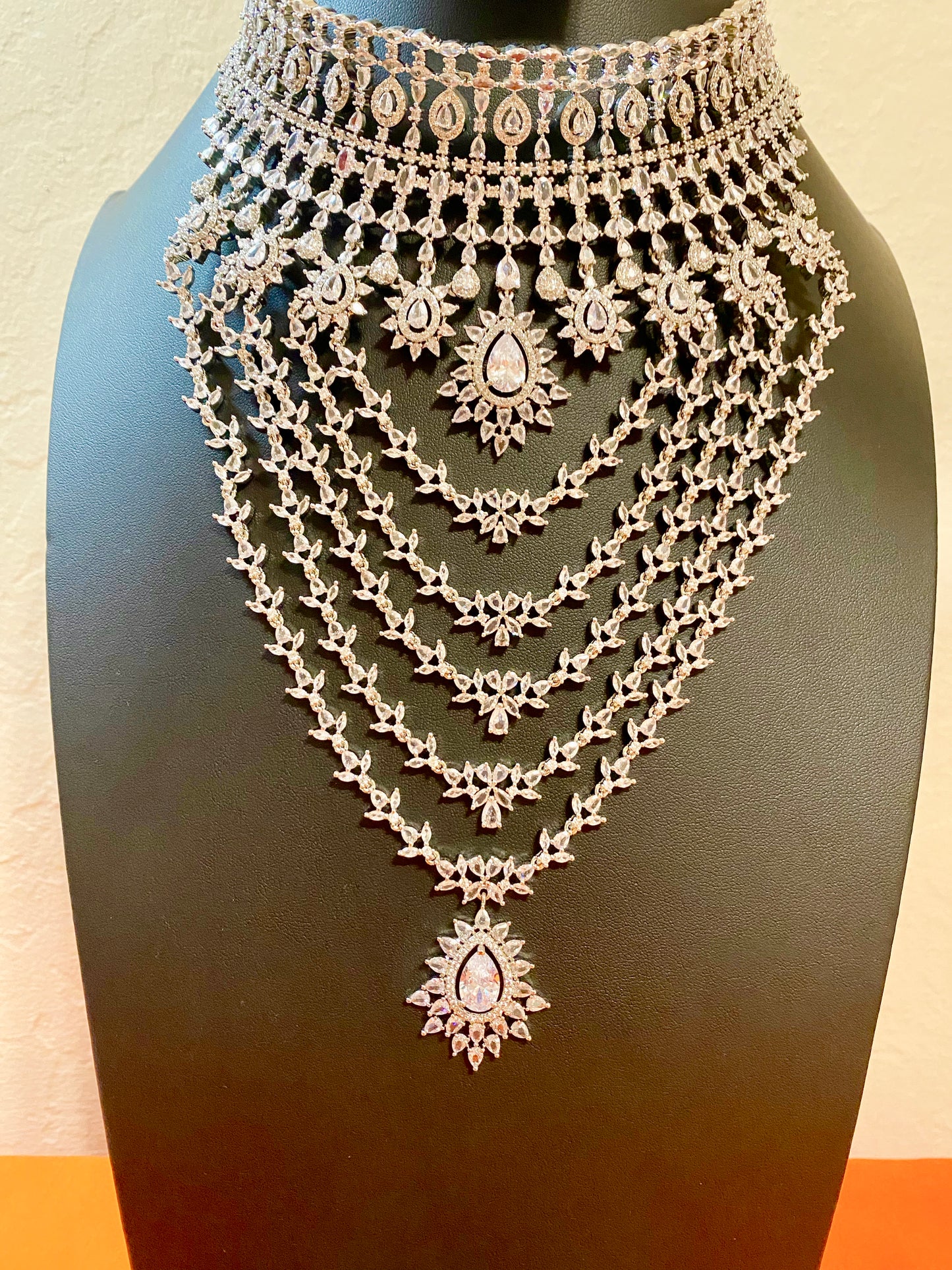 AD Choker with 5 layer Necklace