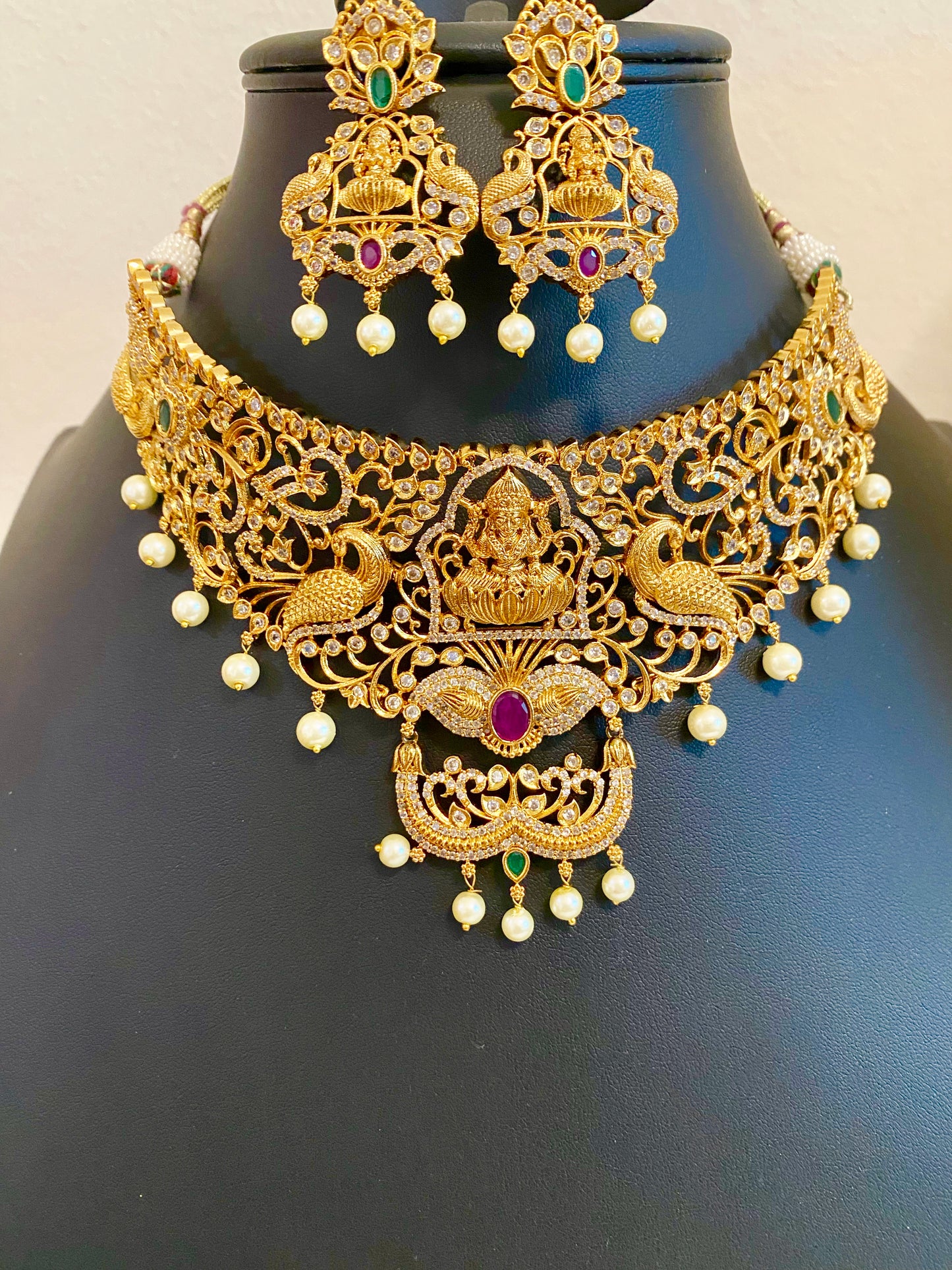 Matte Finish Choker | Temple Laxmi Design