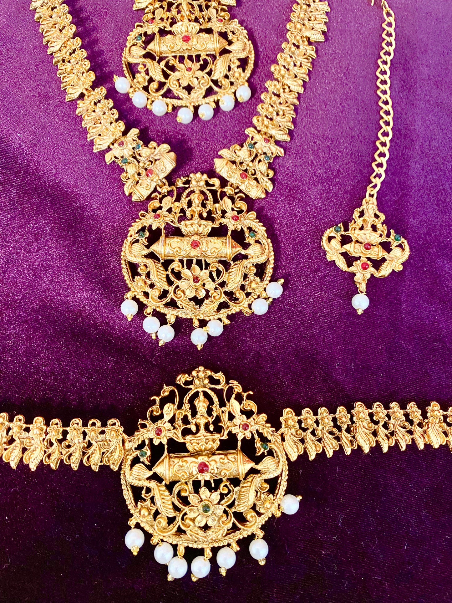Matte Combo Set| Temple Laxmi design