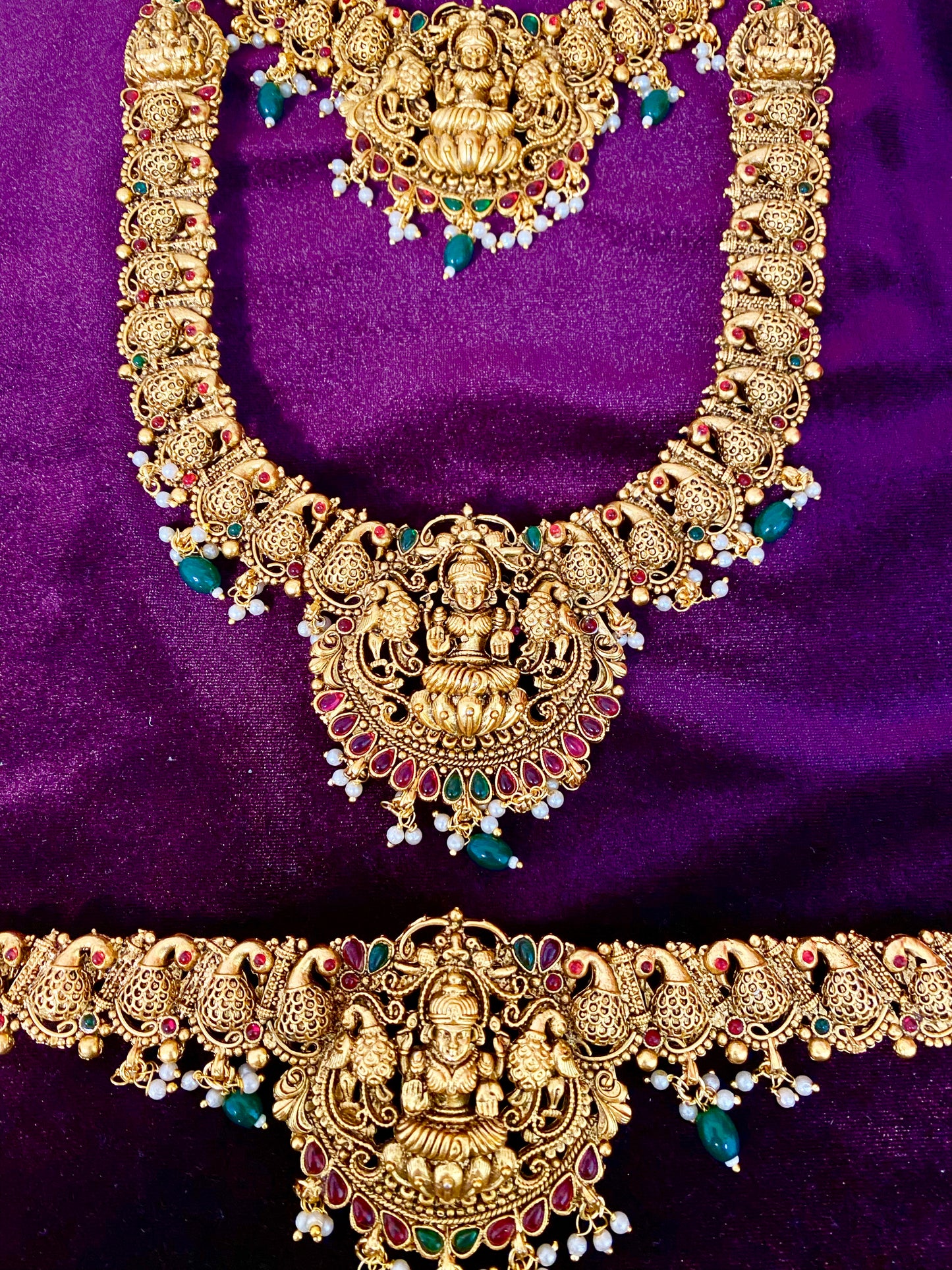 Matte Combo Set |Temple Laxmi design
