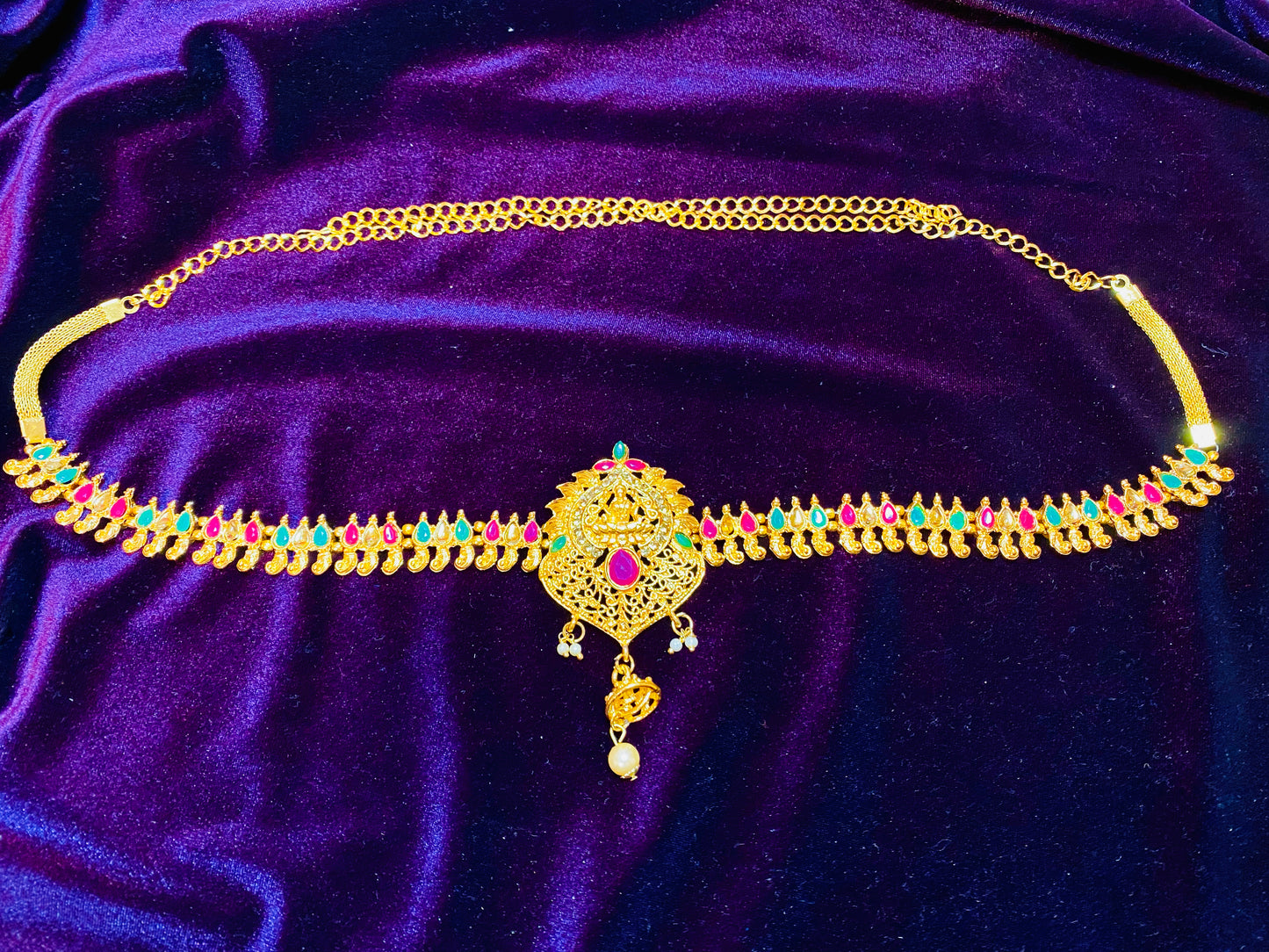 Kamarpatta | Temple Design |Laxmi |Matte finish- Set of 2