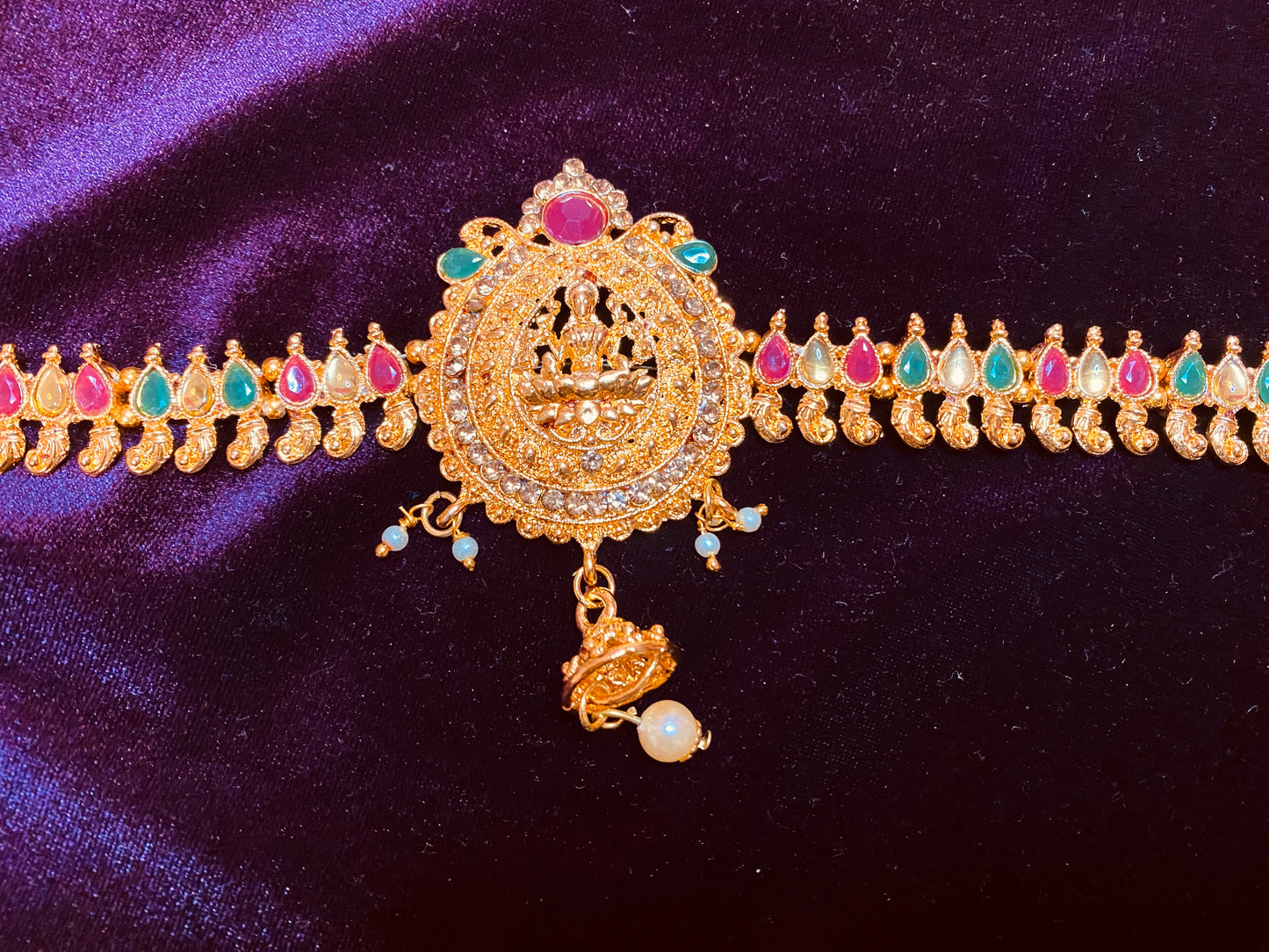 Kamarpatta|Temple Design|Laxmi |Matte finish - Set of 10