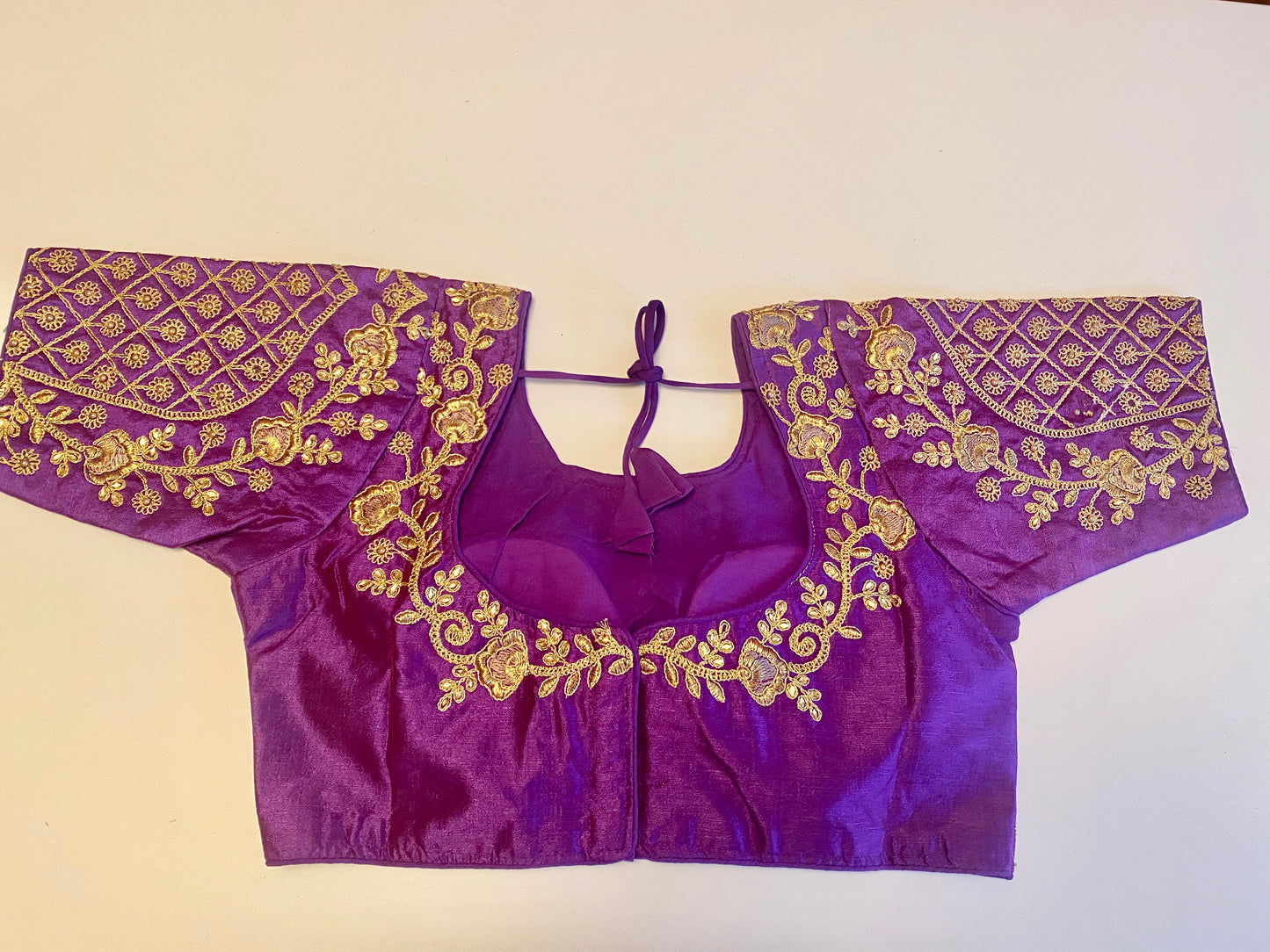 Embroidery Stone Work Padded Ready Blouse