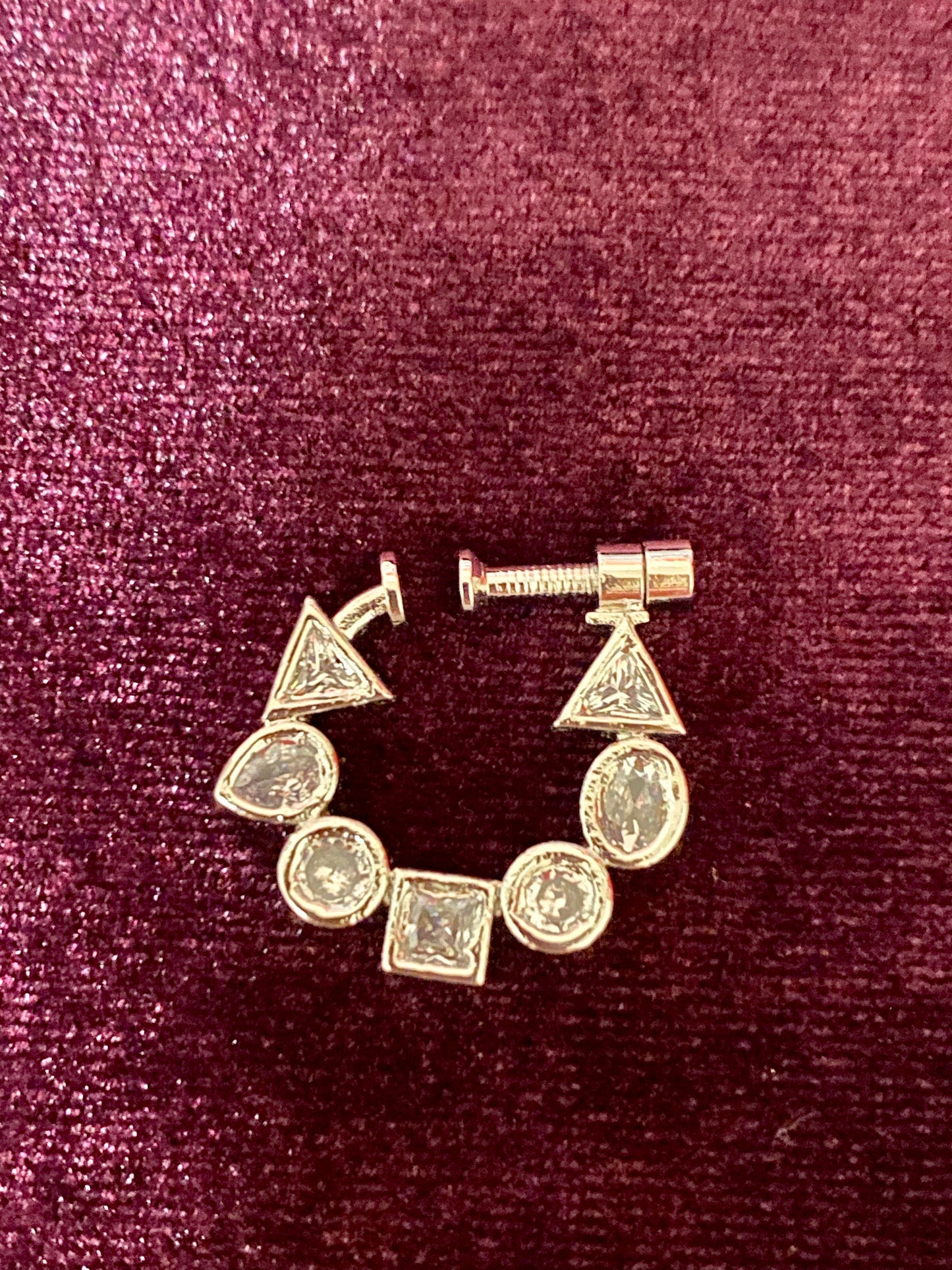 AD Nath | Nose Ring | Rodium Finish|Nose pin